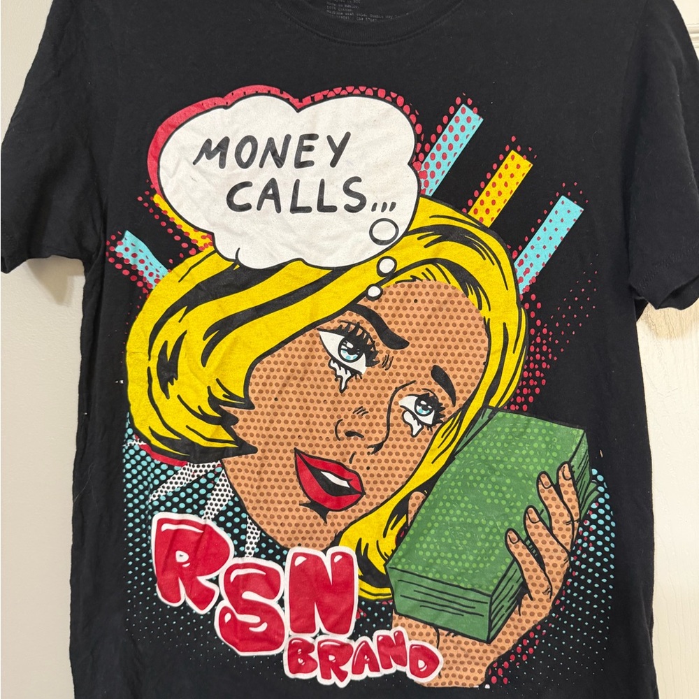 Reason Black Graphic Tee with Subtle White Print
